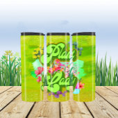 フローラ鮮やかアートワーク「プラントレディ」文字 タンブラー