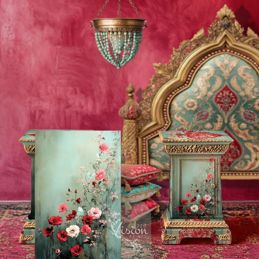 フローラ鮮やかカーネーションと蝶フィールド 薄葉紙