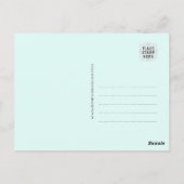 フローラ鮮やかガーデンフラミンゴデザイン ポストカード (裏面)