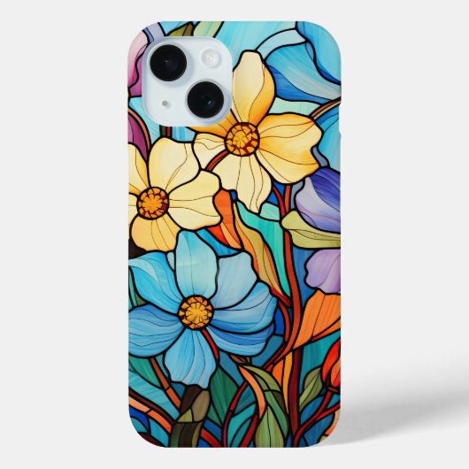 フローラ鮮やかステンドグラス美術花愛好家ママ Case-Mate iPhoneケース (裏面)
