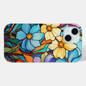 フローラ鮮やかステンドグラス美術花愛好家ママ Case-Mate iPhoneケース (裏面 (横))
