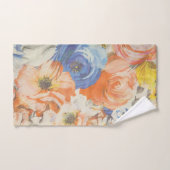 フローラ鮮やかタオルセット – 3色のエレガントフローラ バスタオルセット (ハンドタオル)