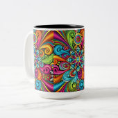 フローラ鮮やかバースト ツートーンマグカップ (正面左)