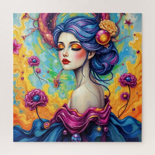 フローラ鮮やかファンタジーウーマンジグソーパズル ジグソーパズル (縦)