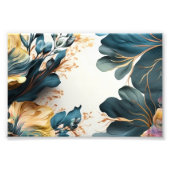 フローラ鮮やかブーケと輝くひまわり フォトプリント            (正面)