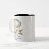 フローラ鮮やかボホシックモノグラムマグforルビー ツートーンマグカップ (正面左)