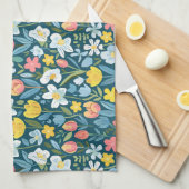 フローラ鮮やかメドレー キッチンタオル (四つ折り)