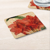 フローラ鮮やか八 スクエアペーパーコースター (アングル)