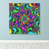 フローラ鮮やか散布 キャンバスプリント (インサイチュ (ウッドフロア))