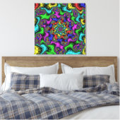 フローラ鮮やか散布 キャンバスプリント (インサイチュ (寝室))