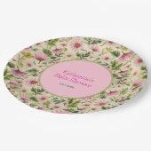 フローラ鮮やか春ベビーシャワー ペーパープレート (アングル)