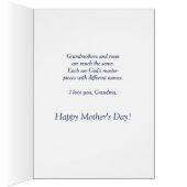 フローラ鳥かご祖母の母の日カード (内側 (右))