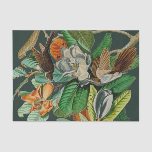 フローラ鳥の劇的な切り離しティッシュペーパー 薄葉紙 (正面)