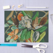 フローラ鳥の劇的な切り離しティッシュペーパー 薄葉紙 (クラフト)