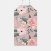 フローラ鳥の巣から赤ちゃんシャワーピンク ギフトタグ (裏面)