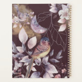 フローラ鳥の蝶の水色の紫 プランナー手帳 (裏面)