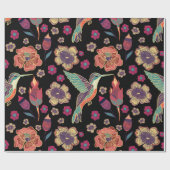 フローラ鳥デザイン | 自然インスパイア作品 ラッピングペーパー (フラット)