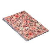 フローラ鳥手描きヴィンテージ ノートブック (右側)