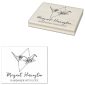 フローラ鳥折り紙カスタム愛で手作り ラバースタンプ (押印)