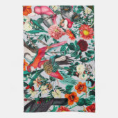 フローラ鳥類十四の二 キッチンタオル (縦)