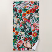 フローラ鳥類十四の二 ビーチタオル (正面)