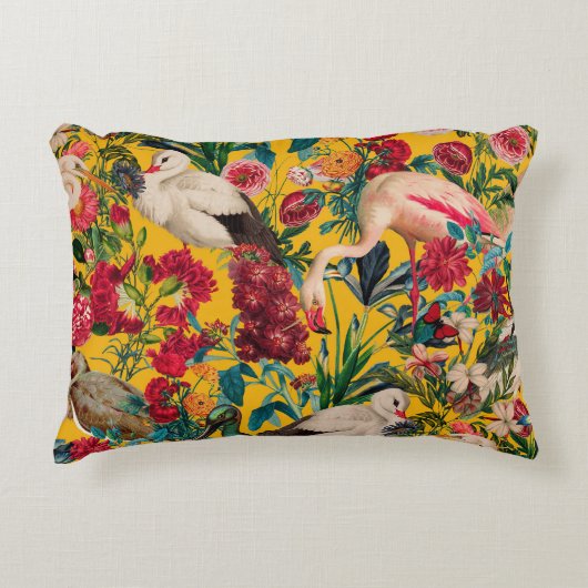 フローラ鳥類第十八号 アクセントクッション (正面)