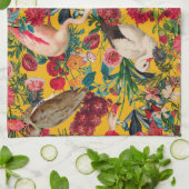 フローラ鳥類第十八号 キッチンタオル (折り畳み)