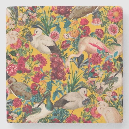 フローラ鳥類第十八号 ストーンコースター (正面)