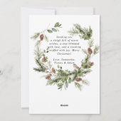 フローラ鹿メリーエレガントモダンクリスマス シーズンカード (裏面)