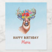 フローラ鹿 ワインラベル (シングルラベル)