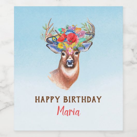 フローラ鹿 ワインラベル (シングルラベル)