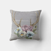 フローラ鹿〔雄ジカの〕枝角 クッション (裏面)