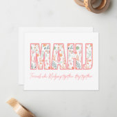 フローラ麻雀の友情ノートカード ノートカード (正面/裏面インサイチュ)