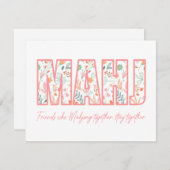 フローラ麻雀の友情ノートカード ノートカード (正面/裏面)