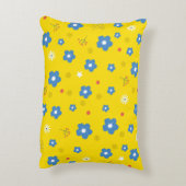 フローラ黄アクセント枕 アクセントクッション (裏面(縦))