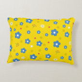 フローラ黄アクセント枕 アクセントクッション (裏面)