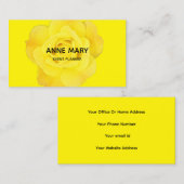 フローラ黄モダンカラフルイベントプランナートレンディー 名刺 (正面/裏面)