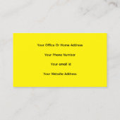 フローラ黄モダンカラフルイベントプランナートレンディー 名刺 (裏面)