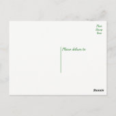 フローラ黄色のひまわり – 考えこんにちは ポストカード (裏面)