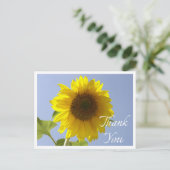 フローラ黄色ひまわりサンフラワーありがとう花 ポストカード (スタンド正面)