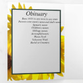 フローラ黄色ひまわり5枚フォトメモリアル 三つ折り案内状 (内部最初)