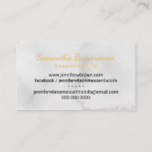 フローラ黄色デイジー水彩アロマセラピー 名刺 (裏面)