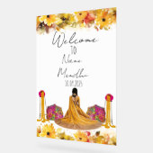 フローラ黄色メンディ徴候 アクリルサイン (傾斜)