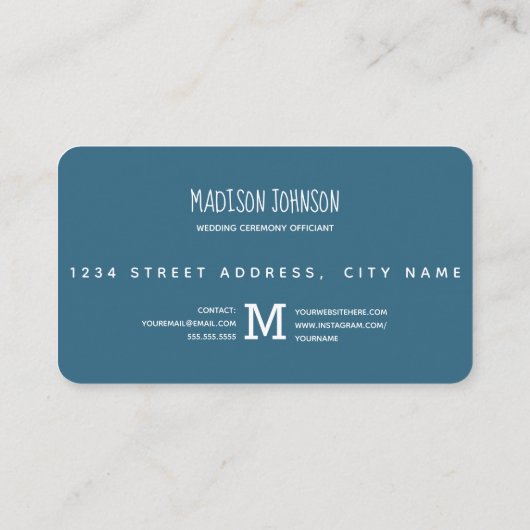 フローラ黄色boho水彩花 名刺 (裏面)