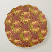 フローラ黄金の模様 ラウンドクッション (裏面)
