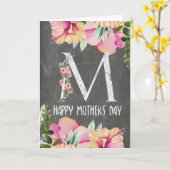 フローラ黒板の母親の日 カード (黄色い花)
