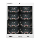 フローラ黒板ヴィンテージはっきりした住所 シール (フルシート)