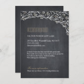 フローラ黒板結婚素朴な宿泊施設 エンクロージャーカード (正面/裏面)