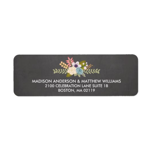 フローラ黒板 |差出人住所ラベル ラベル (正面)