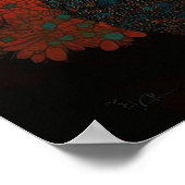 フローラ黒猫(発光シャドウイングデザイン) ポスター (角)